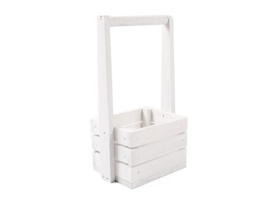 Skrzyneczka z pałąkiem biała