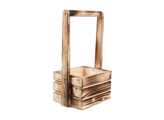 Skrzyneczka z pałąkiem jasnobrązowa