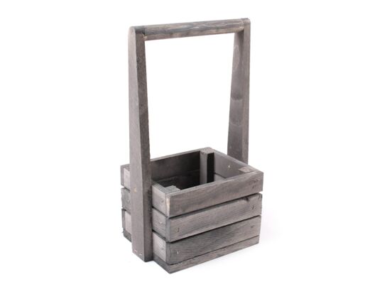 Skrzyneczka z pałąkiem szara