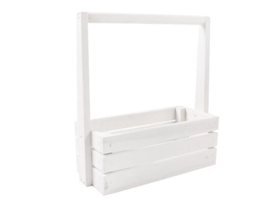 Skrzynka z pałąkiem biała