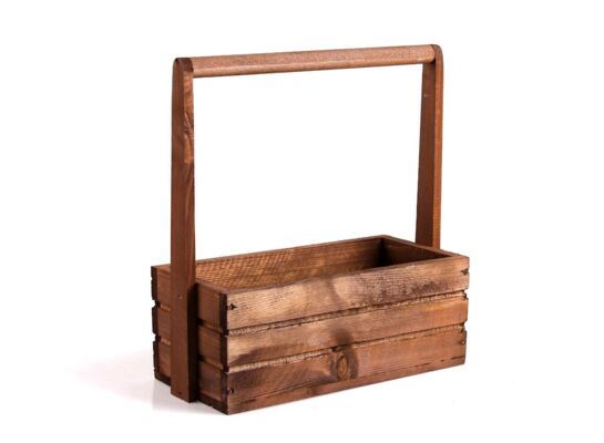 Skrzynka z pałąkiem brązowa