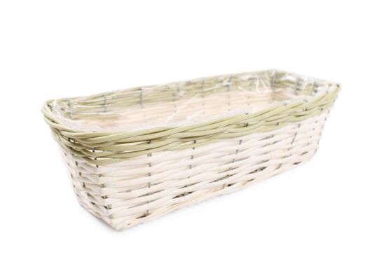 Balkonówka wiklinowa z folią na kwiaty 42 x 16 x 12 cm