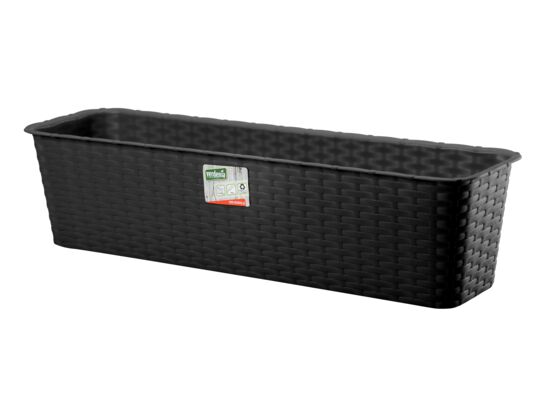 Doniczka balkonowa RATTAN 60 cm antracyt