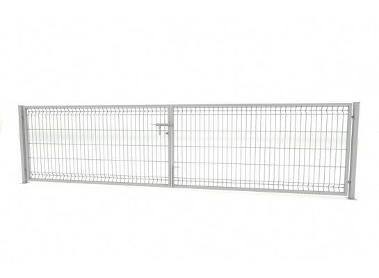 Brama 3D 1,23 x 400 zestaw ze słupami 60 x 60 mm i zawiasami ocynk ogniowy (oczko 50 x 200)