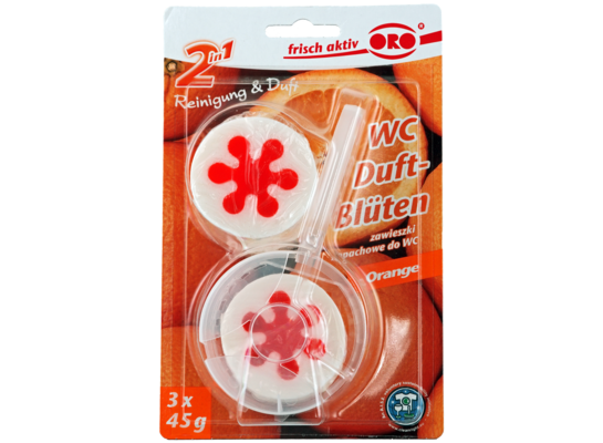 Krążki zapachowe do WC "ORANGE" 3x45 g ORO