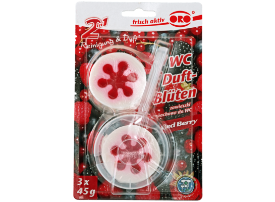 Krążki zapachowe do WC "RED BERRY" 3x45 g ORO
