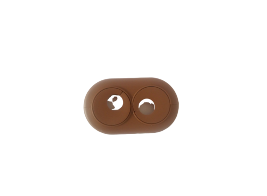 Rozeta na podwójne rurki grzejnikowe plastikowa Orzech Ø18