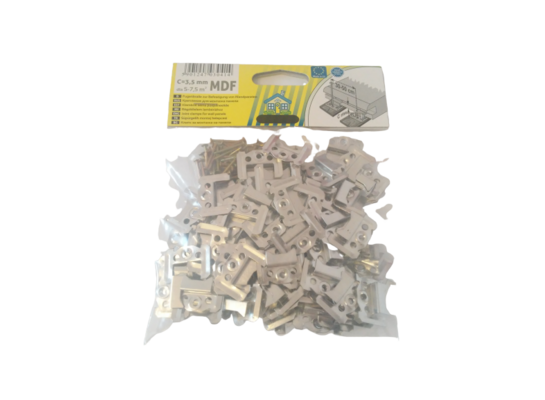 Klamry mocujące do paneli boazeryjnych z gwoździami 3,5