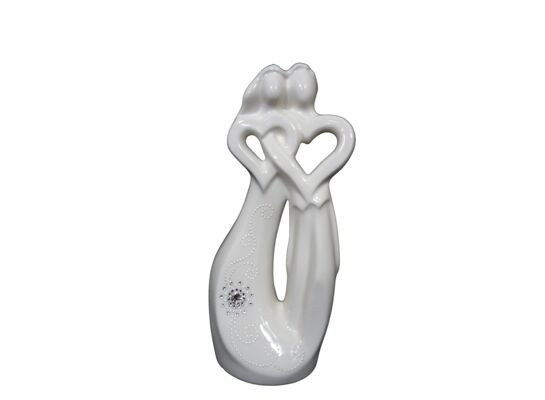 Figurka szkliwiona para serce Swarovski 30 cm Souvenire