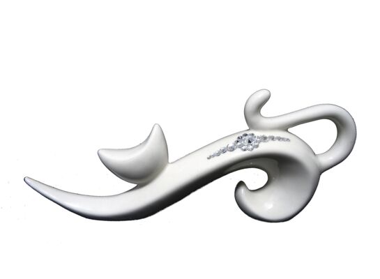 Figurka szkliwiona kot Gatta Swarovski 23 cm Souvenire