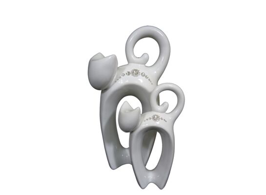 Figurka szkliwiona kot Lena Swarovski 32 cm Souvenire