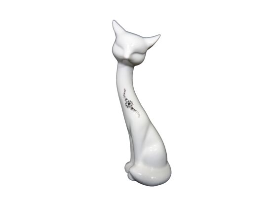 Figurka szkliwiona kot lisek Swarovski 34 cm Souvenire