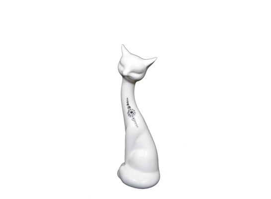 Figurka szkliwiona kot lisek Swarovski 26 cm Souvenire