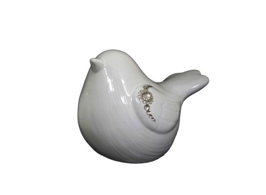 Figurka szkliwiona wróbel gruby Swarovski 11 cm Souvenire