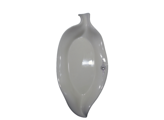 Patera szkliwiona liść decor Swarovski 37 cm Souvenire