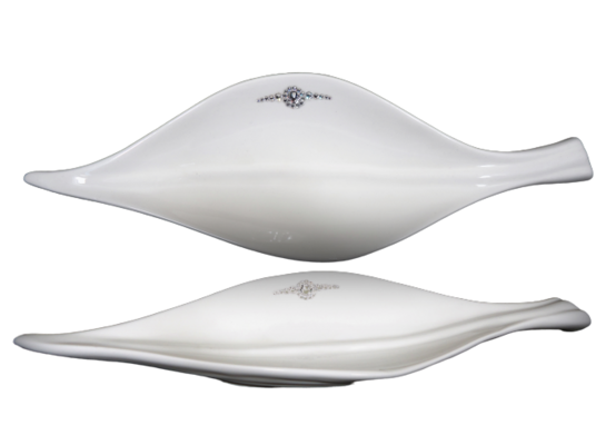 Patera szkliwiona podstawa liść Swarovski 32 cm Souvenire