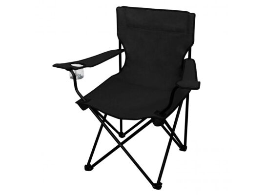 Krzesło turystyczne składane czarne