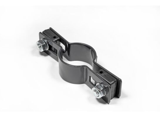 Obejma okrągła pośrednia 38 mm ocynk+7016 antracyt