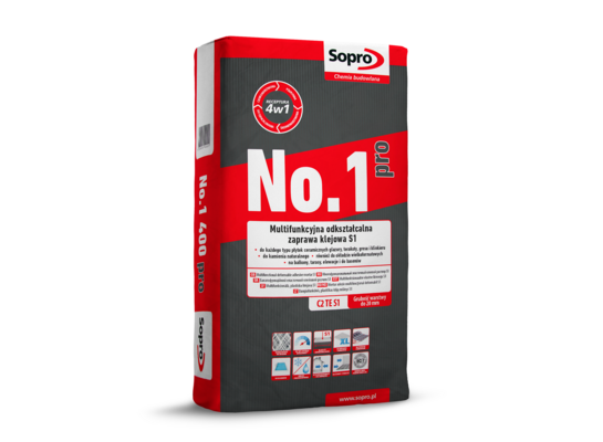 Zaprawa klejowa NO.1 400 pro S1 22,5 kg Sopro