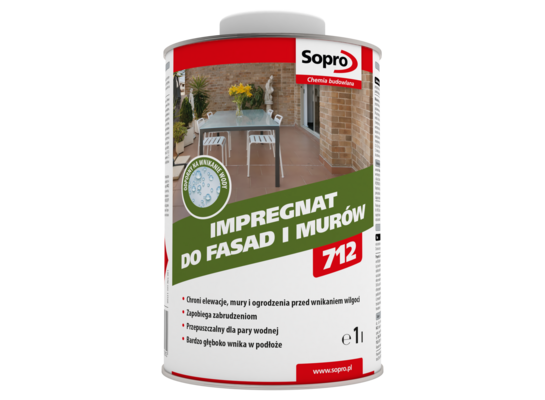 Impregnat do fasad i murów FAD 712 1 l Sopro