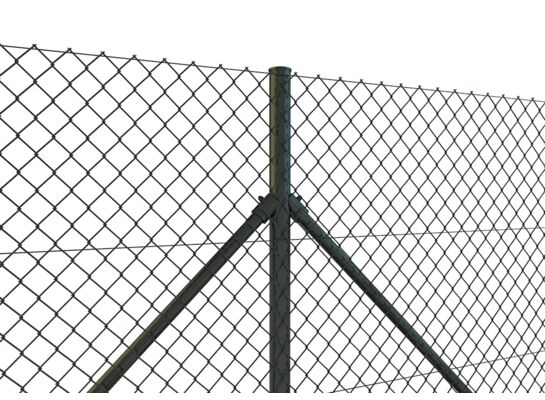 Siatka ogrodzeniowa pleciona oczko 60 mm Ø 2,4 mm 1,5 x 10 m ocynk+PVC antracyt 7016