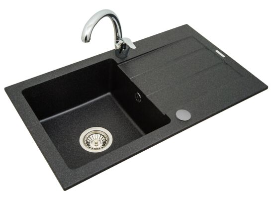 Zlewozmywak granitowy Rodos czarny