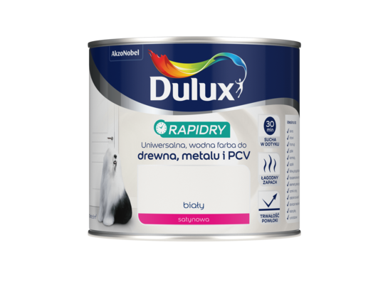 Farba akrylowa Dulux Rapidry 400 ml SAT biały