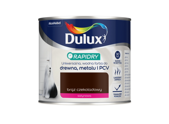 Farba akrylowa Dulux Rapidry 400 ml SAT brąz czekoladowy