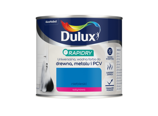 Farba akrylowa Dulux Rapidry 400 ml SAT niebieski