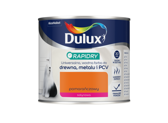 Farba akrylowa Dulux Rapidry 400 ml SAT pomarańczowy
