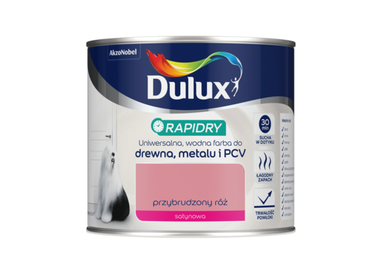 Farba akrylowa Dulux Rapidry 400 ml SAT przybrudzony róż
