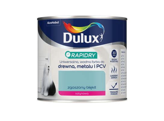 Farba akrylowa Dulux Rapidry 400 ml SAT zgaszony błękit