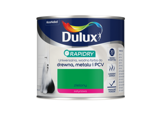 Farba akrylowa Dulux Rapidry 400 ml SAT zielony