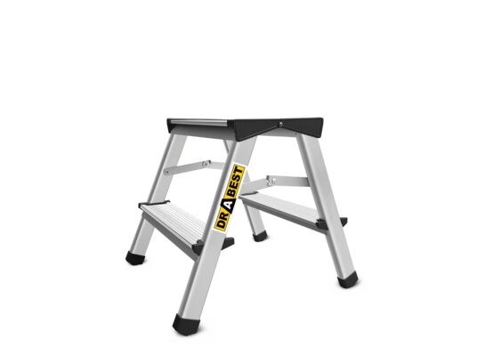 Drabina aluminiowa dwustronna 2 x 2 stopniowa