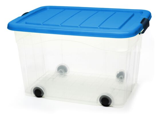 Pojemnik na kółkach 60 l turkusowy ODELO