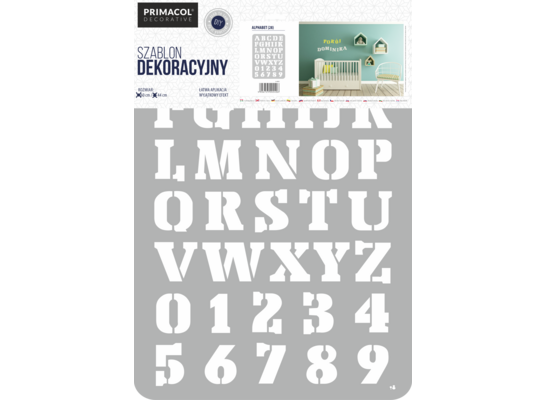 Szablon dekoracyjny XXL nr 28 Alphabet' Primacol Decorative