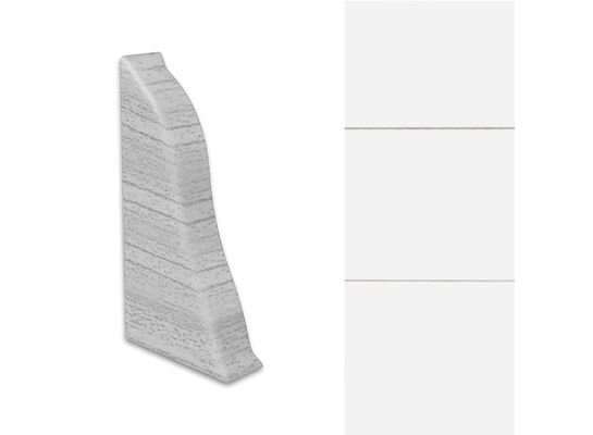 Zakończenie prawe do listwy LM55 (2 sztuki) biały mat Arbiton