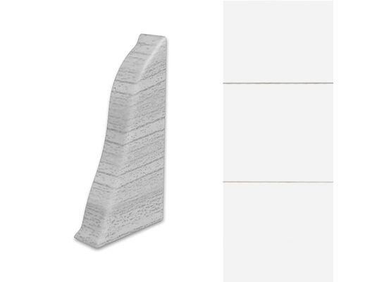 Zakończenie lewe do listwy LM55 (2 sztuki) biały mat Arbiton