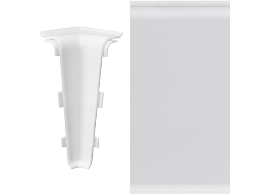 Narożnik wewnętrzny do listwy MACK (1 sztuka) biały mat Arbiton