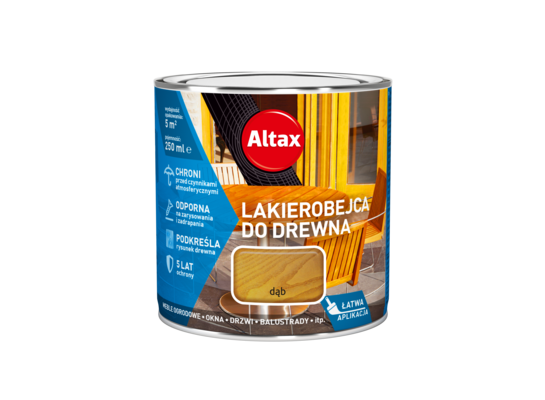 Lakierobejca do drewna 250 ml dąb Altax