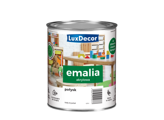 Emalia Luxdecor Biały Kryształ 0,75 l akrylowa POŁYSK