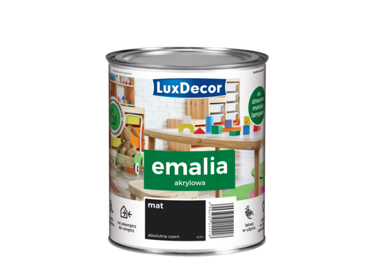 Emalia Luxdecor Absolutna Czerń 0,75 l akrylowa MAT