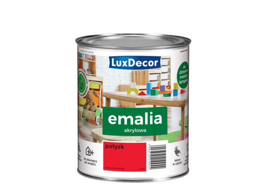 Emalia Luxdecor Czerwone Korale 0,75 l akrylowa POŁYSK