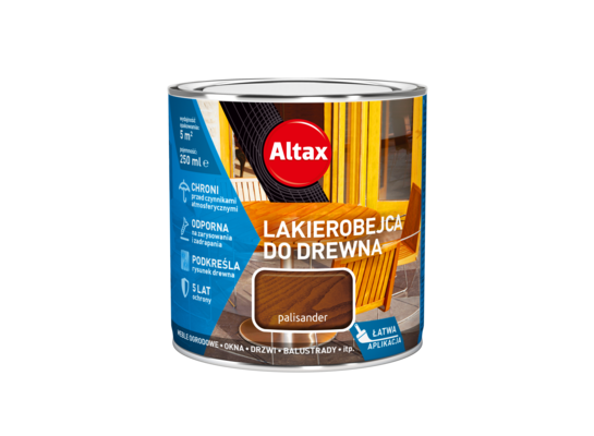 Lakierobejca do drewna 250 ml palisander Altax