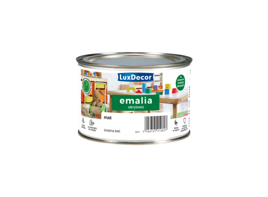 Emalia Luxdecor Śnieżna Biel 0,4 l akrylowa MAT