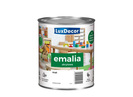 Emalia Luxdecor Śnieżna Biel 0,75 l akrylowa MAT