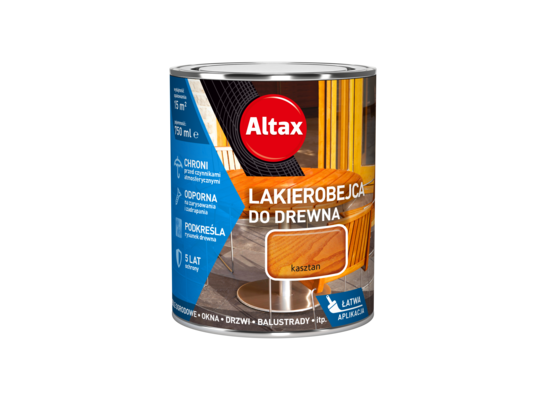 Lakierobejca do drewna 750 ml kasztan Altax