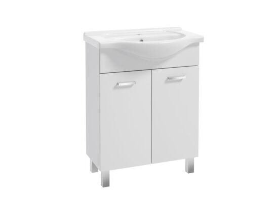 Zestaw szafka i umywalka MEA D55 DSM 2D0S L1521 biały