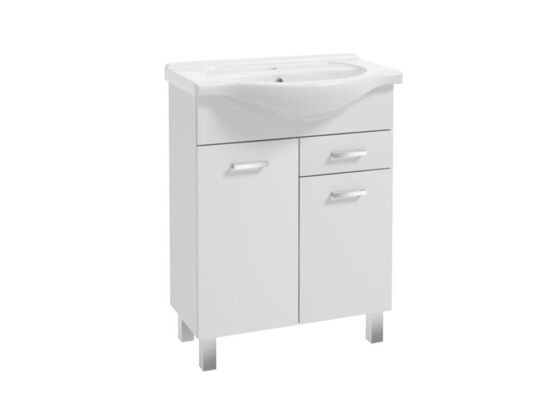 Zestaw szafka i umywalka MEA D65 DSM 2D1S L1522 biały