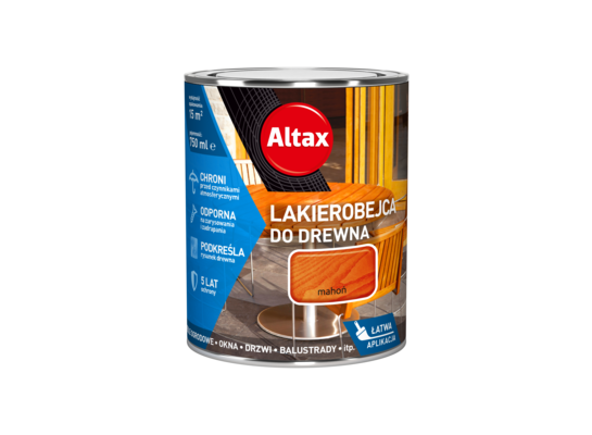 Lakierobejca do drewna 750 ml mahoń Altax